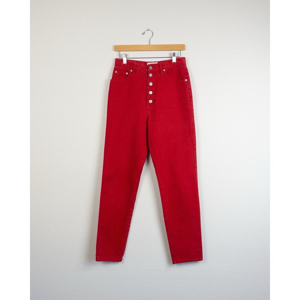 Vintage Original Jeanjer Red High Rise Button Fly Jeans Women’s 9/10